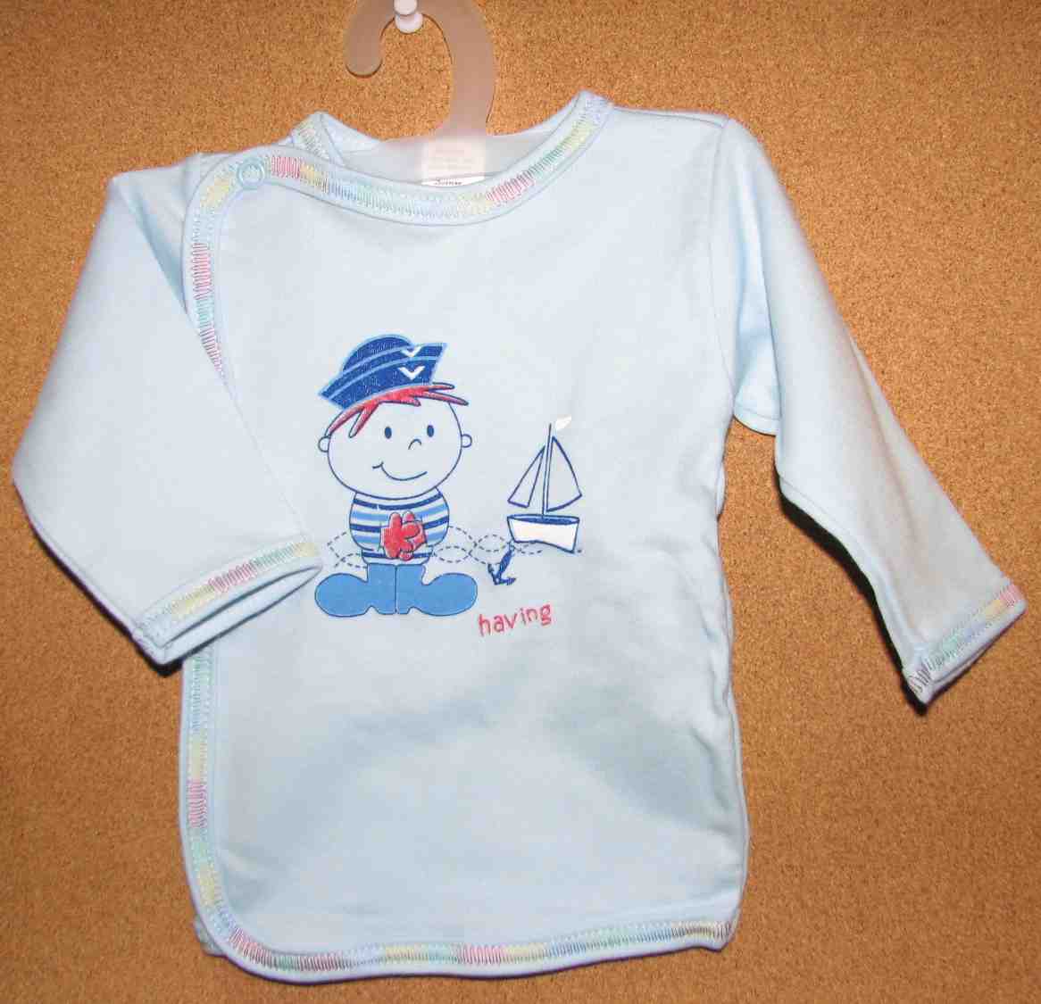 Košielka B potlač blue modrá 68 9126