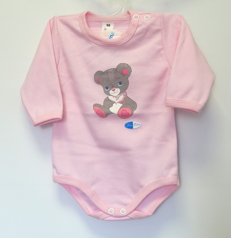 Body dlhý rukáv HX potlač pink ružová 68 9146