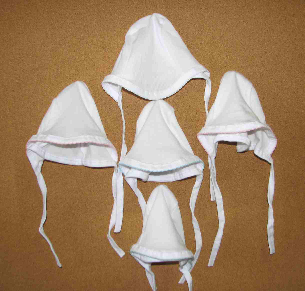 Čiapka kojenecká 2 bavlna vrúbkovaná white biela 9168