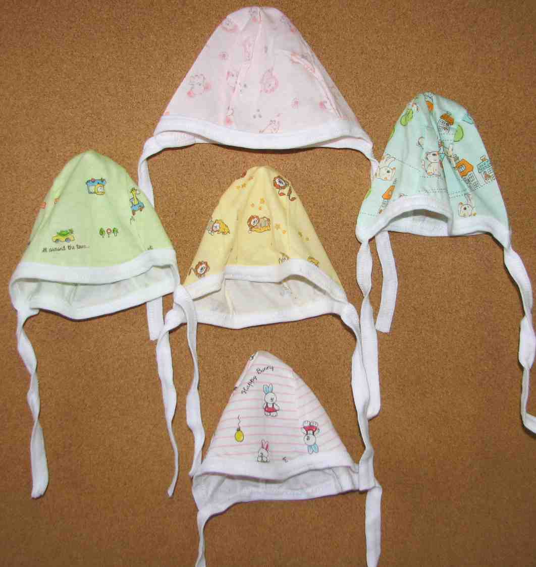 Čiapka kojenecká 1 bavlna potlač mix farieb 9170