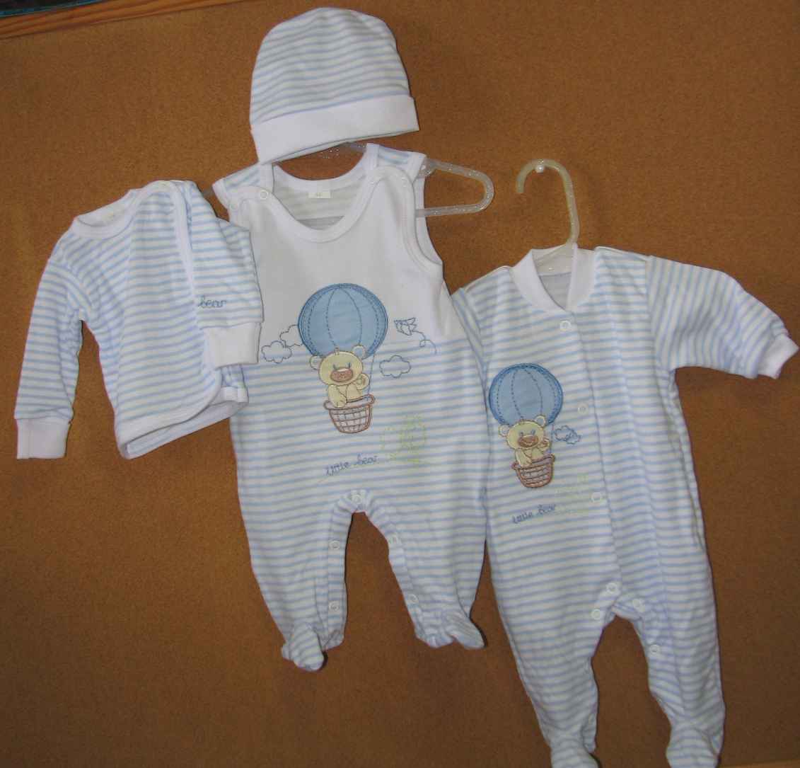 Komplet BA 4 dielny 56 blue modrá s bielou 9191