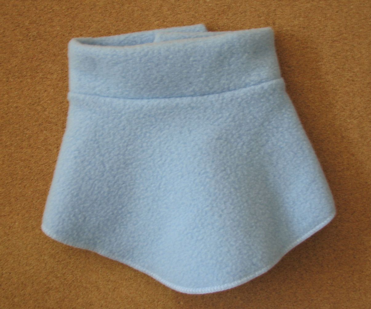 Šálik suchý zips fleece blue modrá 9300