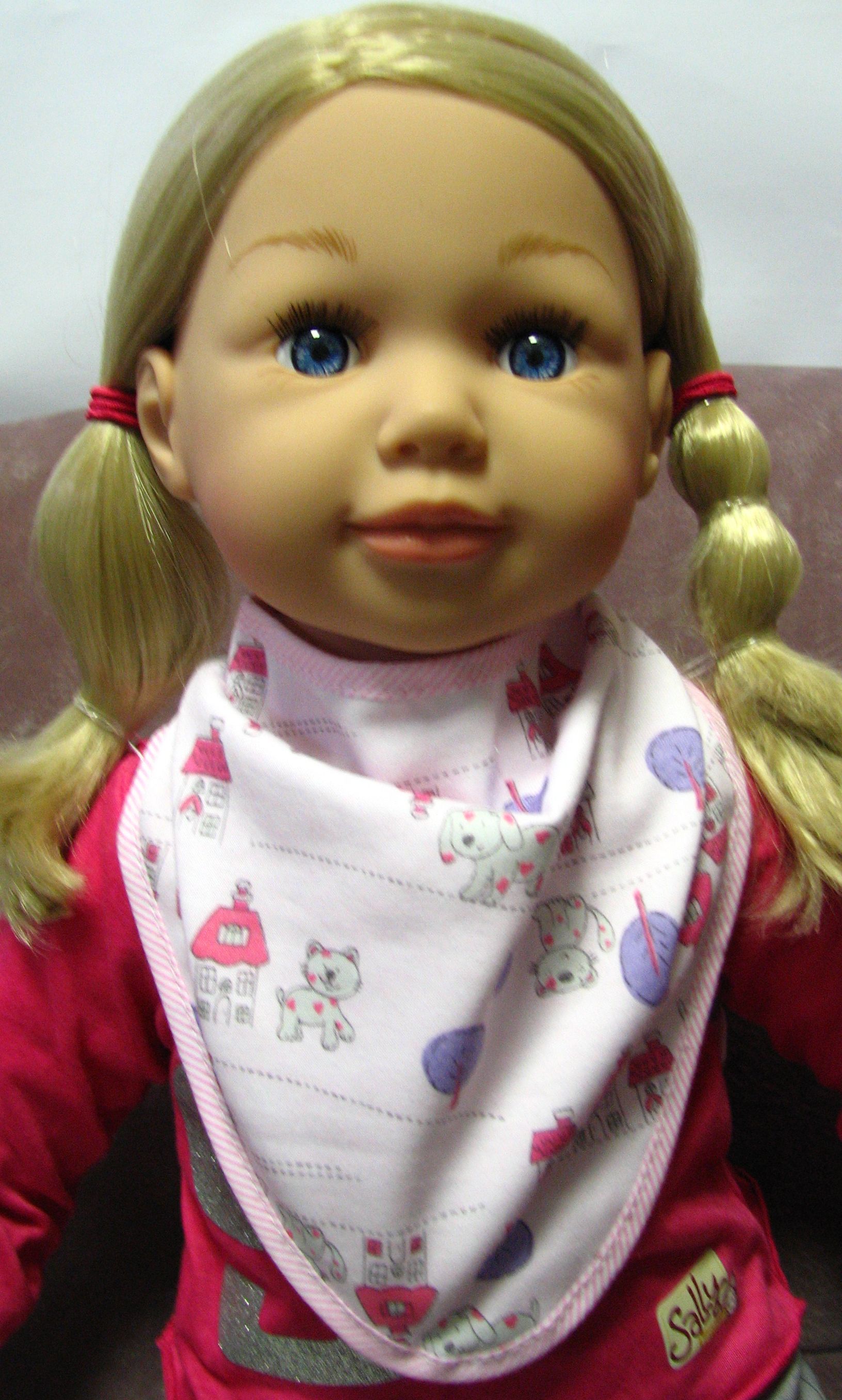 Podbradník šatka suchý zips lemovka pink ružová 156 946