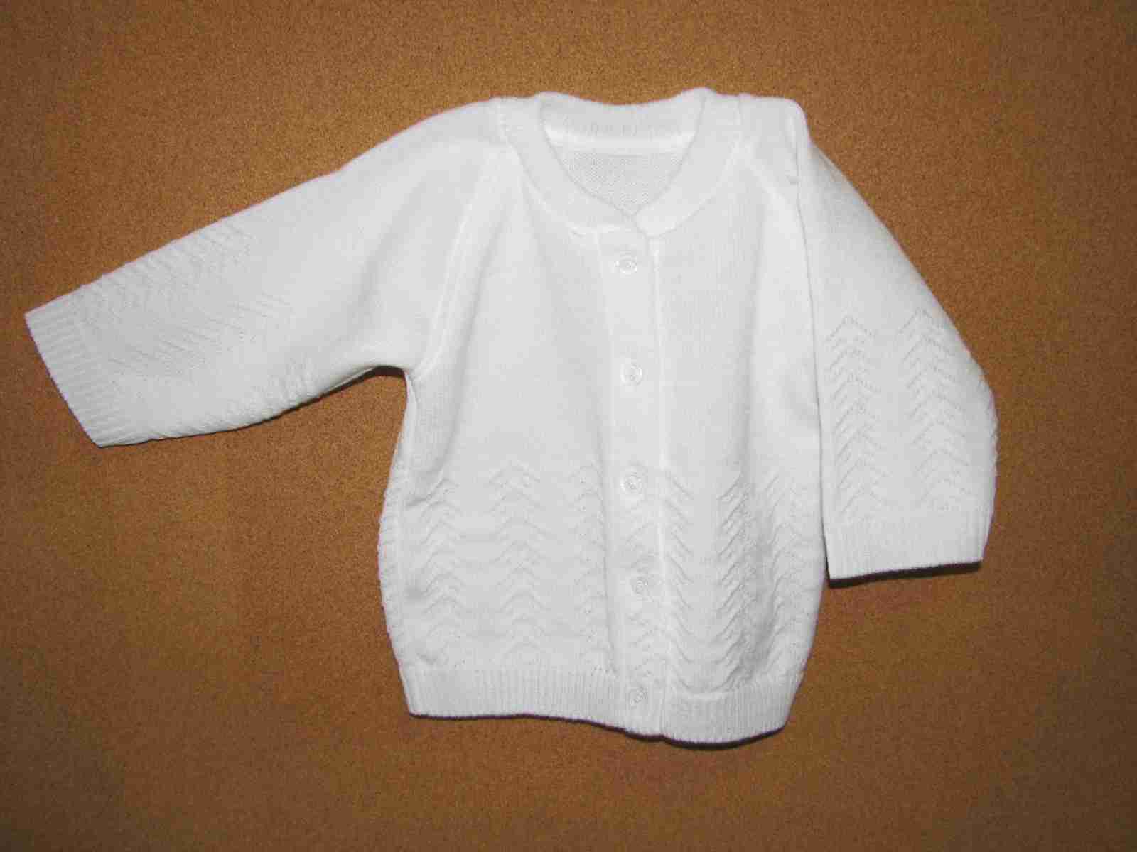 Svetrík 74 white biela pletený 9507